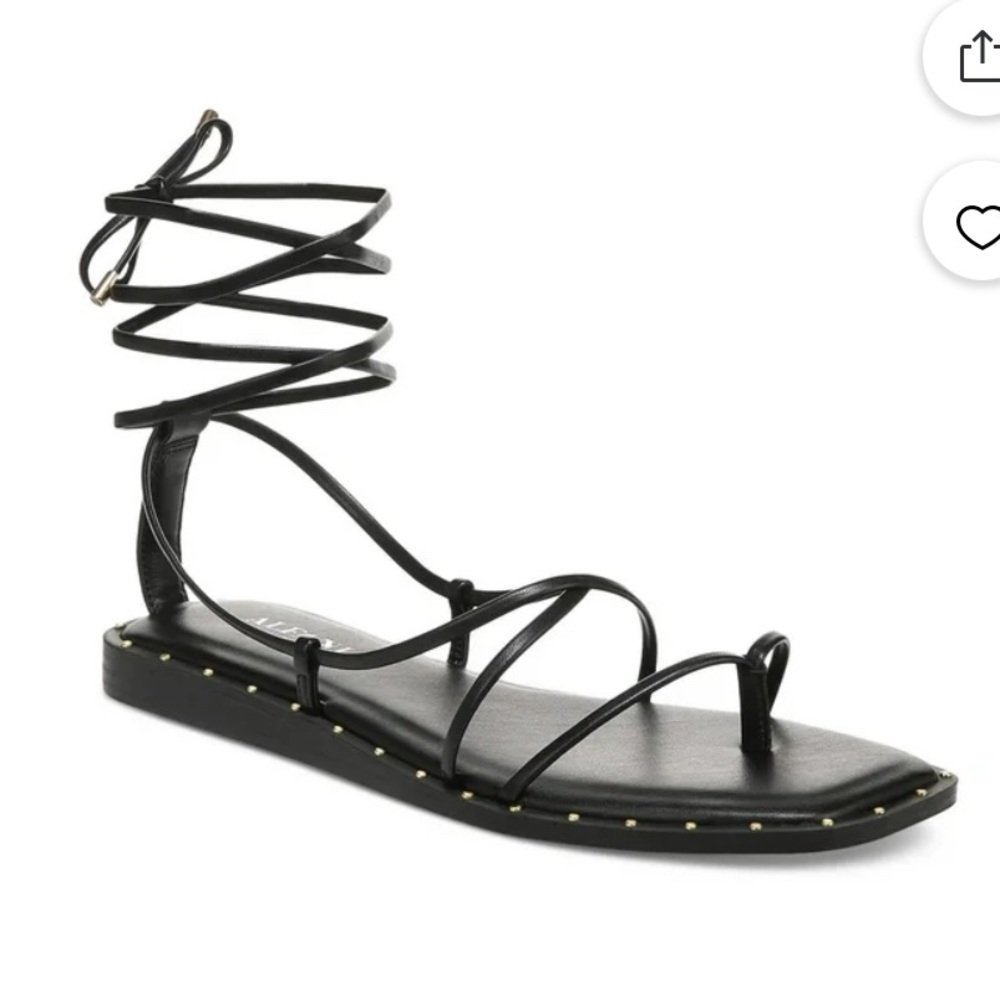 New Alfani Step n Flex Black Strappy Sandals Size 8.5